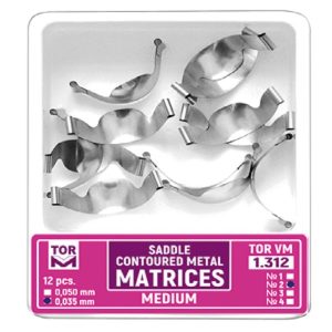 ماتريس زين اسبی، 12 عدد Saddle Contoured Metal Matrices TOR VM سایز M