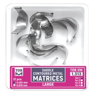 ماتريس زين اسبی، 12 عدد Saddle Contoured Metal Matrices TOR VM سایز L